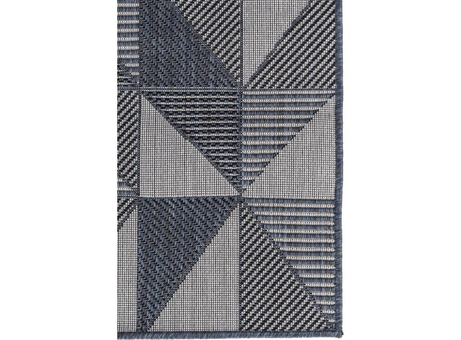 Kusový koberec TOLEDO Geometric - šedý/modrý