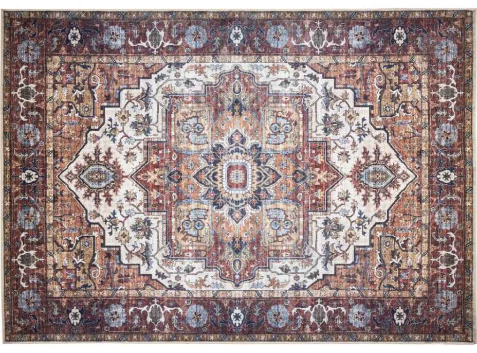 Kusový koberec FLANNEL PRINTED - Ornament - hnědý