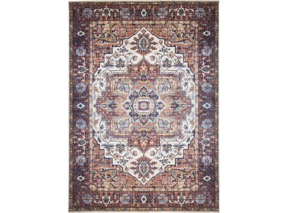 Kusový koberec FLANNEL PRINTED - Ornament - hnedý