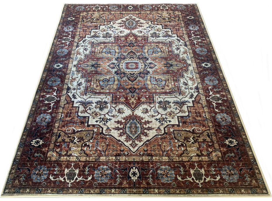 Kusový koberec FLANNEL PRINTED - Ornament - hnedý