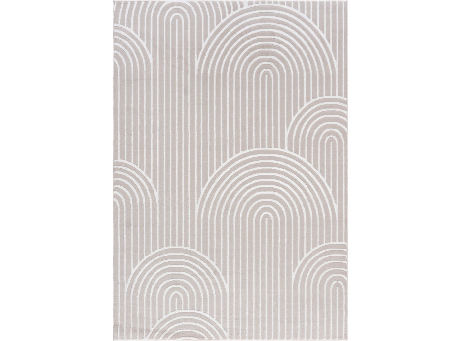 Kusový koberec ELLEN Waves - krémový/biely