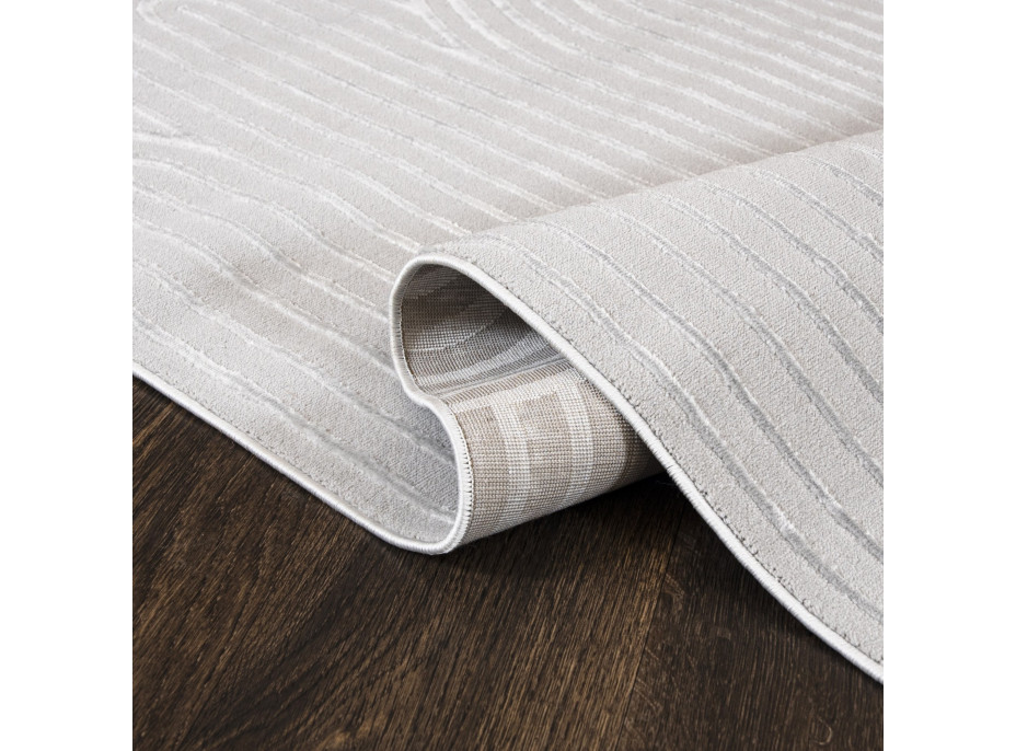 Kusový koberec ELLEN Waves - šedý