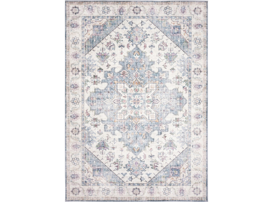 Kusový koberec FLANNEL PRINTED - Ornament - šedý/béžový