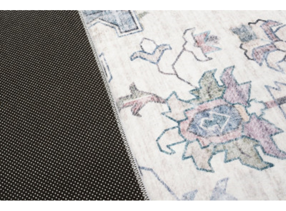 Kusový koberec FLANNEL PRINTED - Ornament - sivý/béžový