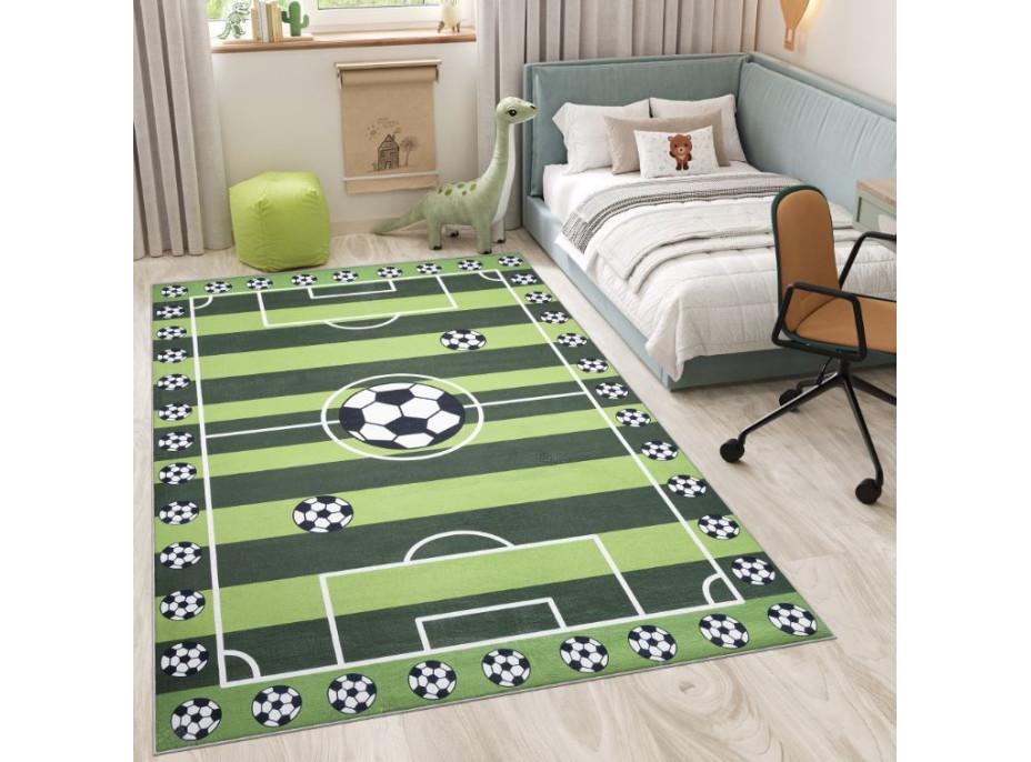 Dětský kusový koberec FLANNEL PRINTED - Fotbal