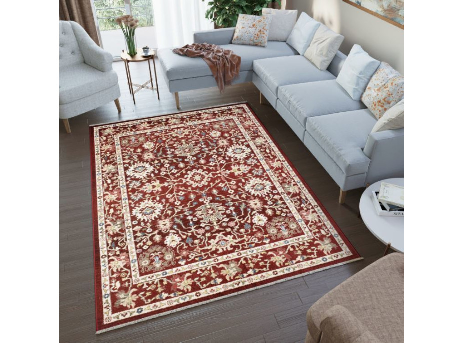 Kusový koberec RIVOLI Sivas - červený