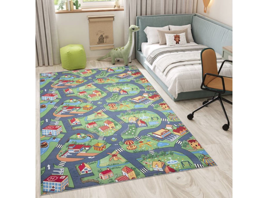 Detský kusový koberec FLANNEL PRINTED - Na dedine