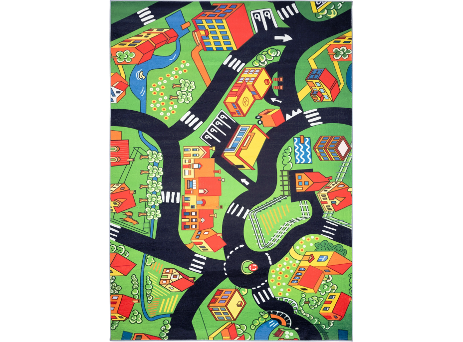 Detský kusový koberec FLANNEL PRINTED - City streets