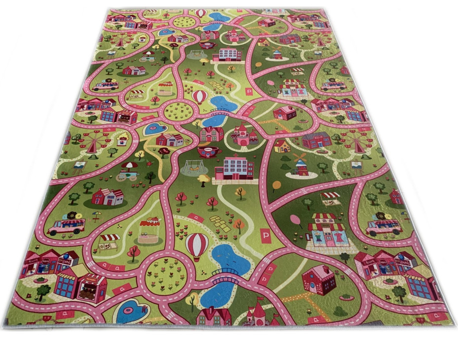 Dětský kusový koberec FLANNEL PRINTED - Candy town