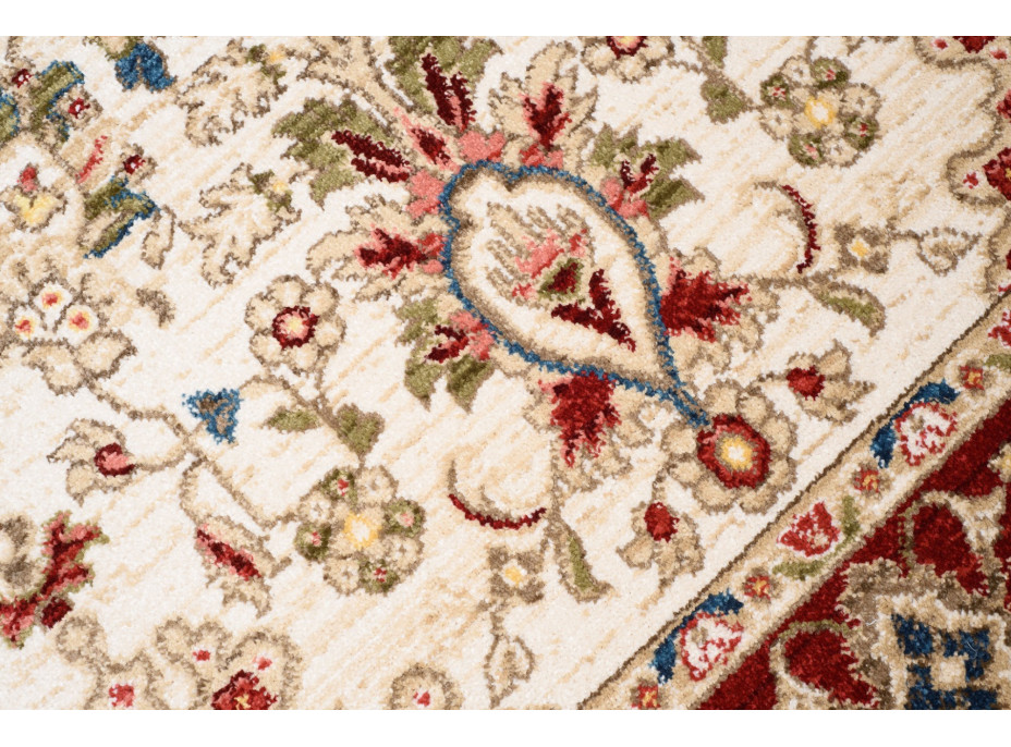 Kusový koberec RIVOLI Milas - krémový/červený