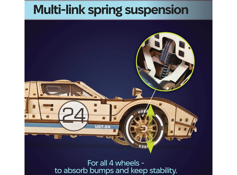Ugears 3D drevené mechanické puzzle UGT-24 Endurance Racer