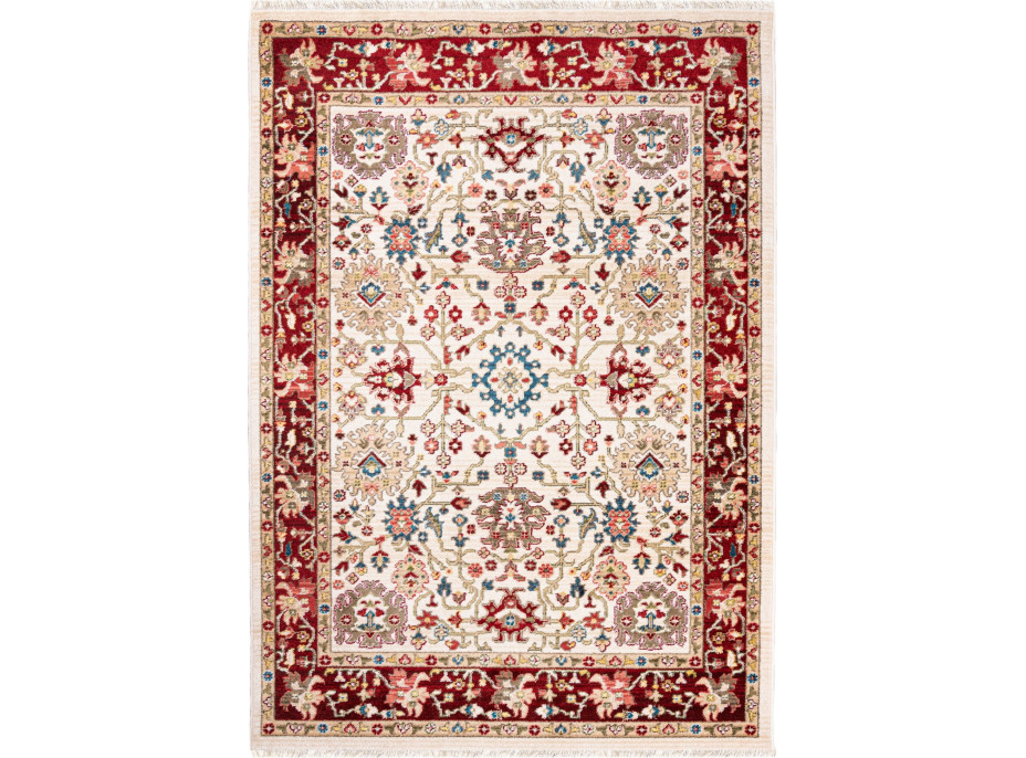 Kusový koberec RIVOLI Sivas - krémový/červený