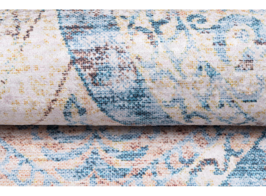 Kusový koberec TOSCANA Pattern - krémový/modrý