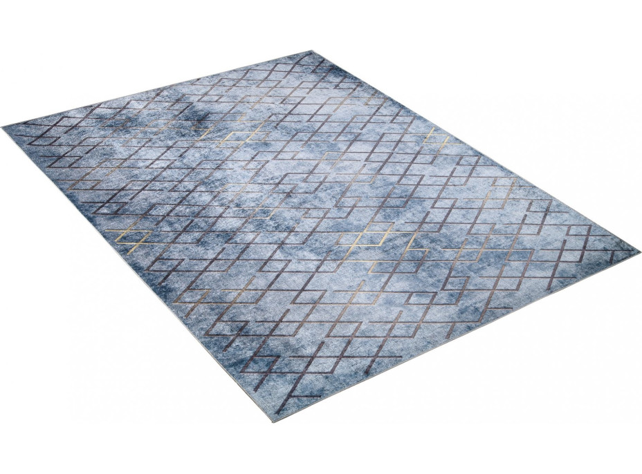 Kusový koberec TOSCANA Grid - sivý/hnedý