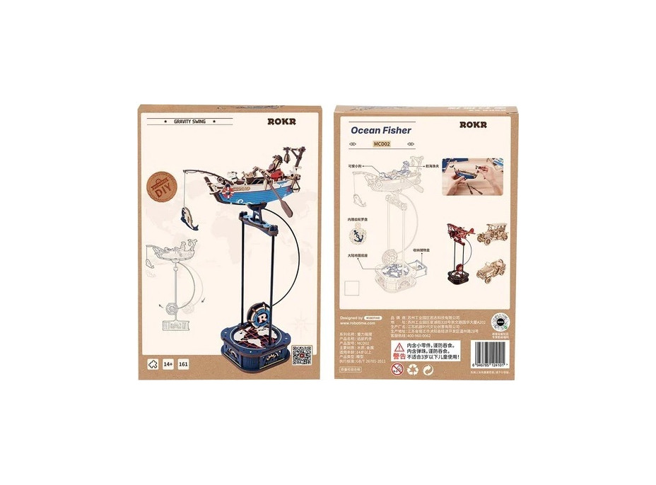 RoboTime 3D mechanická skladačka Rybárska loď s kyvadlom