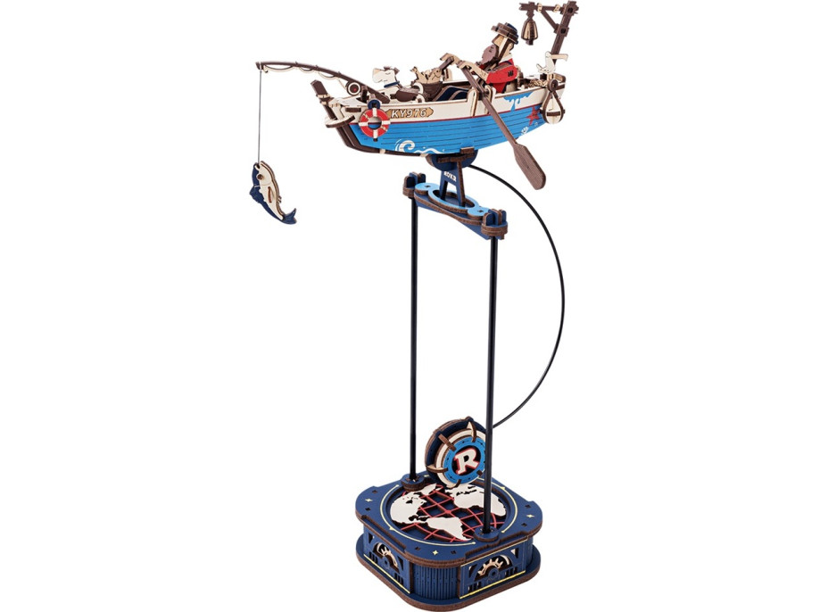 RoboTime 3D mechanická skladačka Rybárska loď s kyvadlom