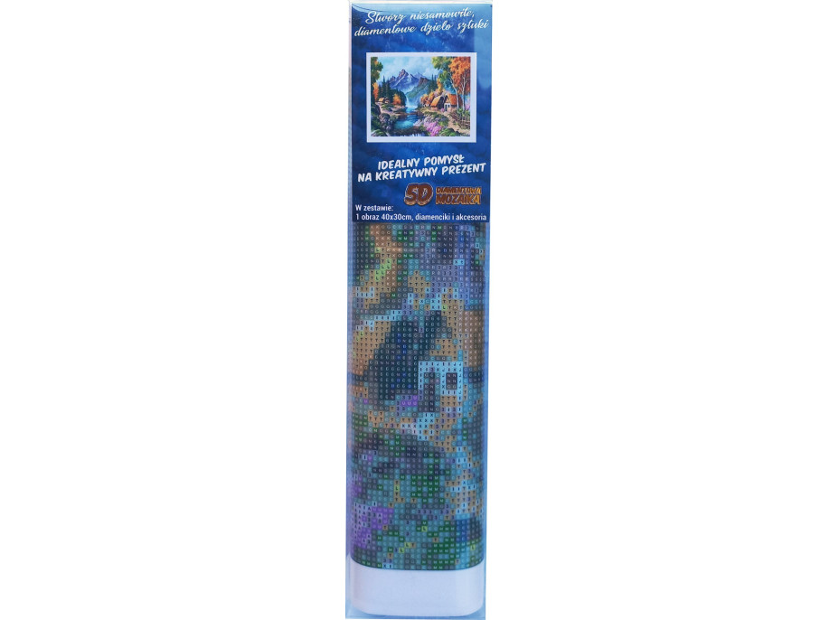 Norimpex Diamantové maľovanie Chaty pri horskej rieke 30x40cm