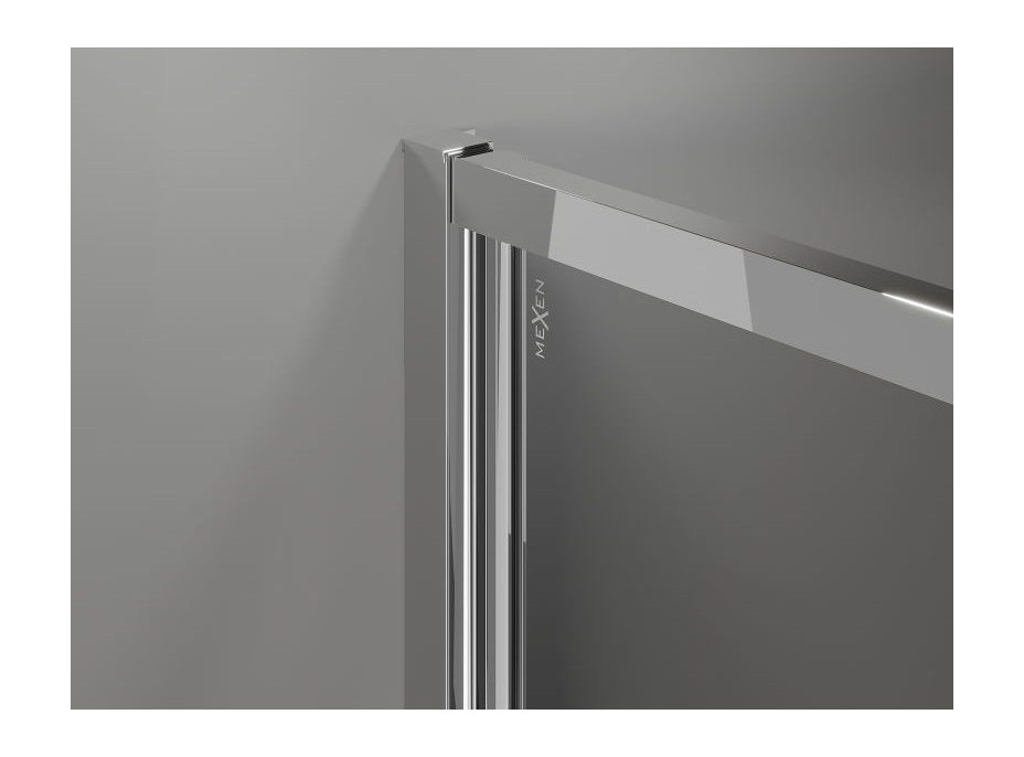 Sprchové dvere MEXEN EXO krídlové 80 cm - číre - chrómové - 817-080-000-01-00