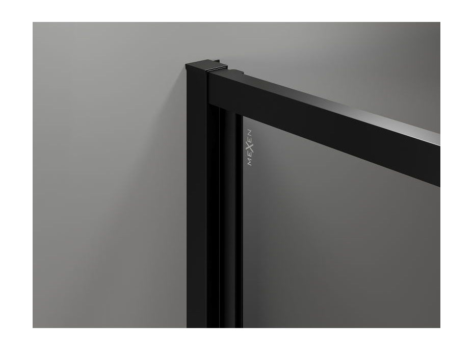 Sprchové dvere MEXEN EXO krídlové 65 cm - číre - čierne - 817-065-000-70-00