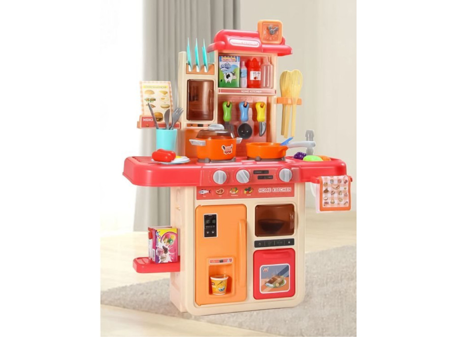 ECOTOYS Kuchynka so zvukmi a svetlami - ružová