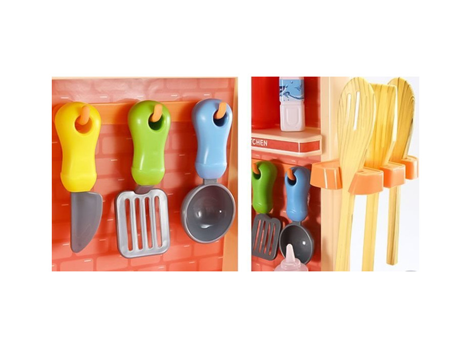 ECOTOYS Kuchynka so zvukmi a svetlami - ružová