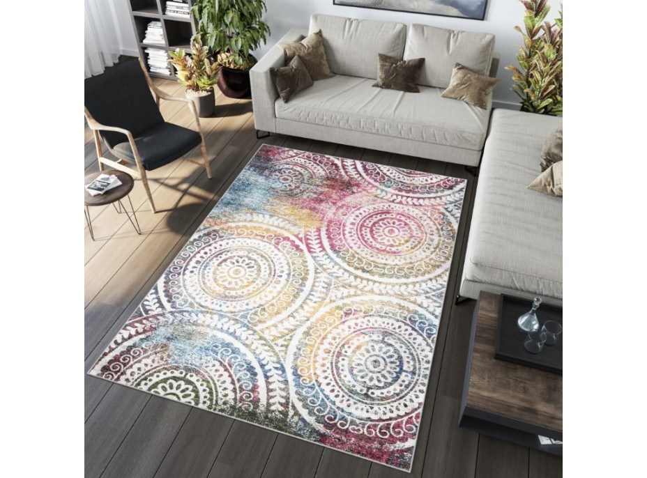 Kusový koberec TOSCANA Mandala - multicolor
