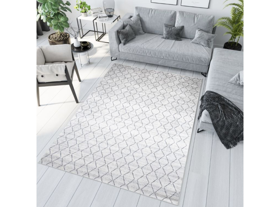 Kusový koberec TOSCANA Net - šedý