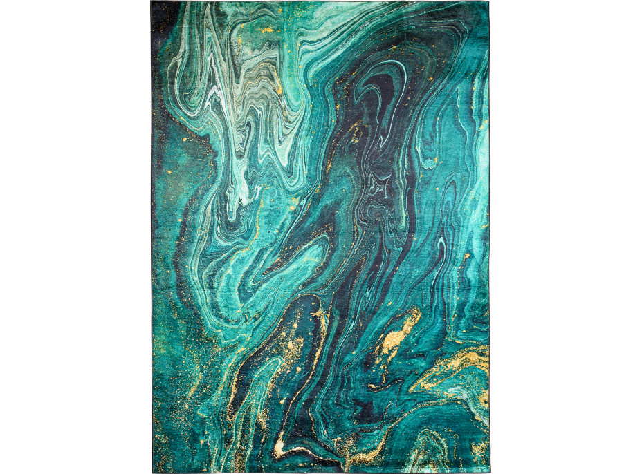 Kusový koberec TOSCANA Malachite - zelený/zlatý
