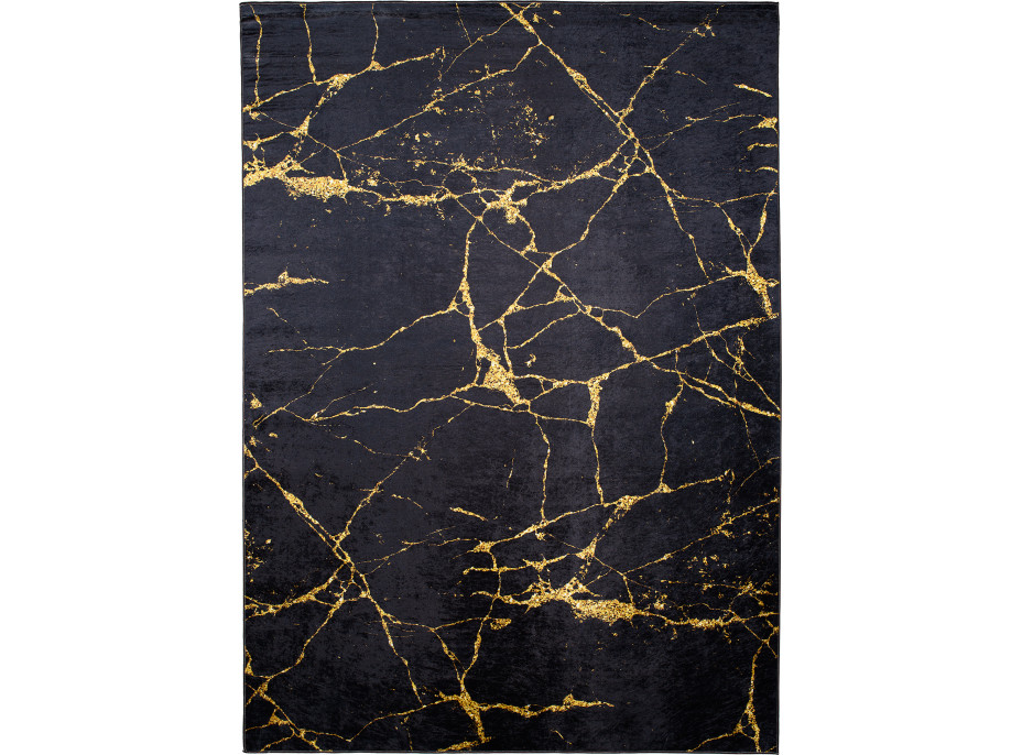 Kusový koberec TOSCANA Marble - čierny/zlatý