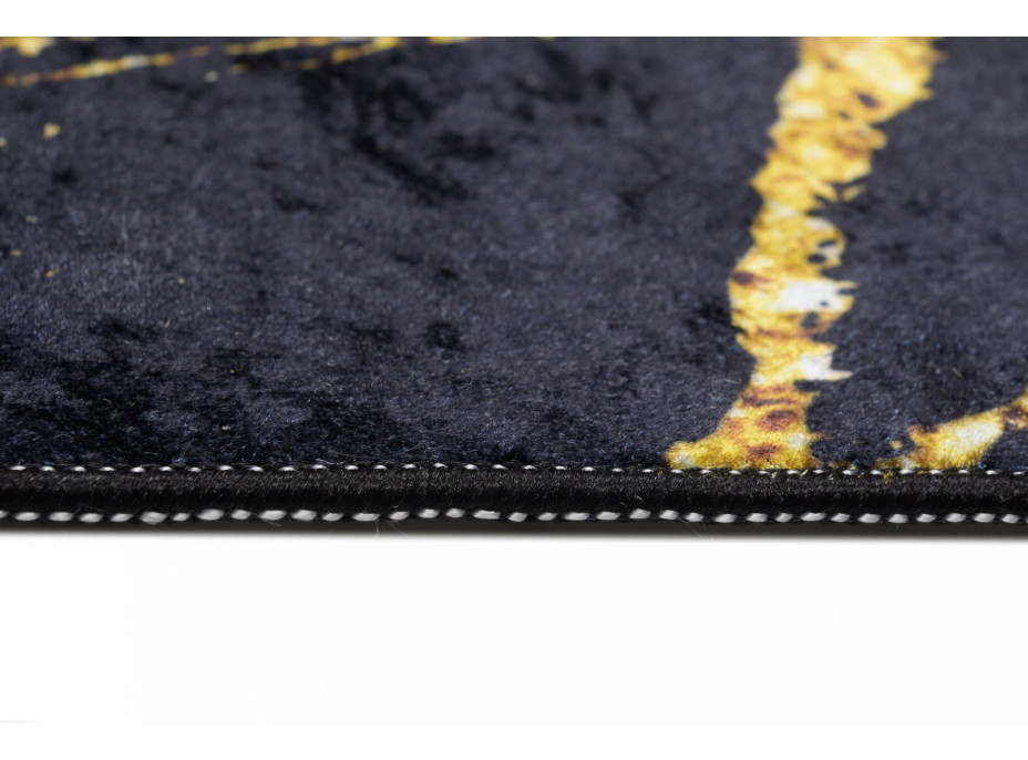 Kusový koberec TOSCANA Marble - černý/zlatý