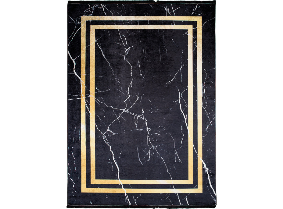 Kusový koberec TOSCANA Rim - černý/zlatý