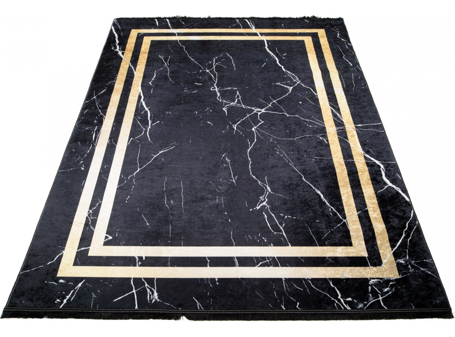 Kusový koberec TOSCANA Rim - černý/zlatý