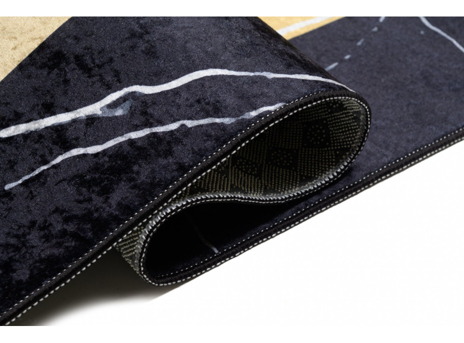 Kusový koberec TOSCANA Rim - černý/zlatý