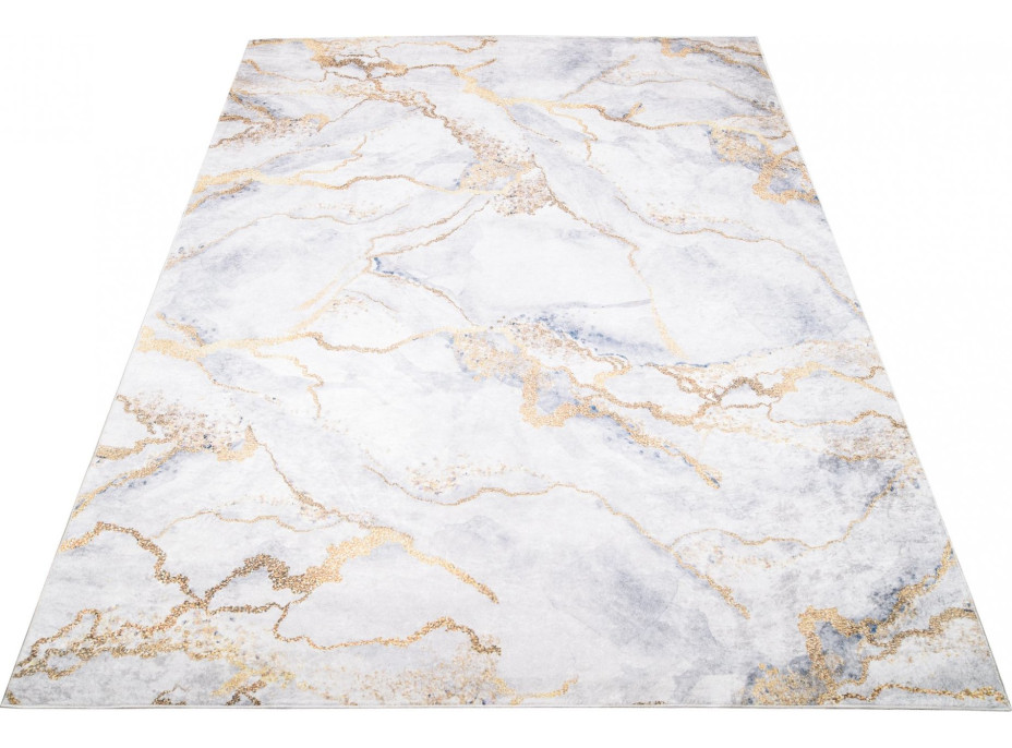 Kusový koberec TOSCANA Alabaster - svetlo šedý/zlatý