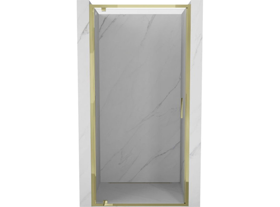 Sprchové dvere MEXEN EXO pivotové 95 cm - číre - zlaté - 8181-095-000-50-00