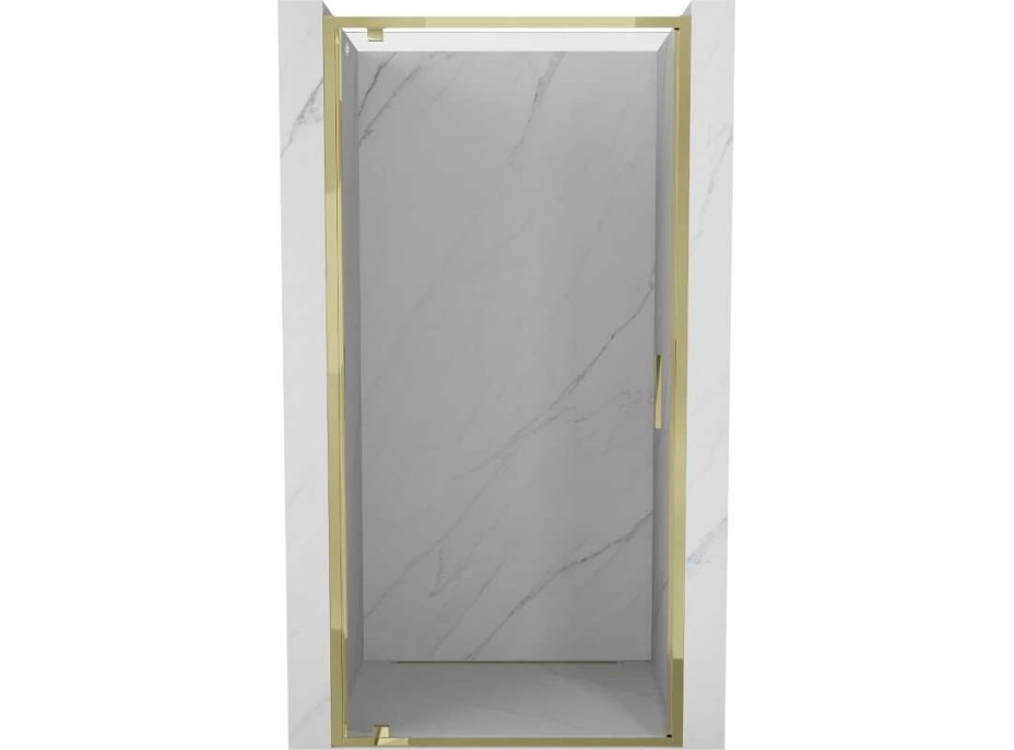 Sprchové dvere MEXEN EXO pivotové 65 cm - číre - zlaté - 8181-065-000-50-00