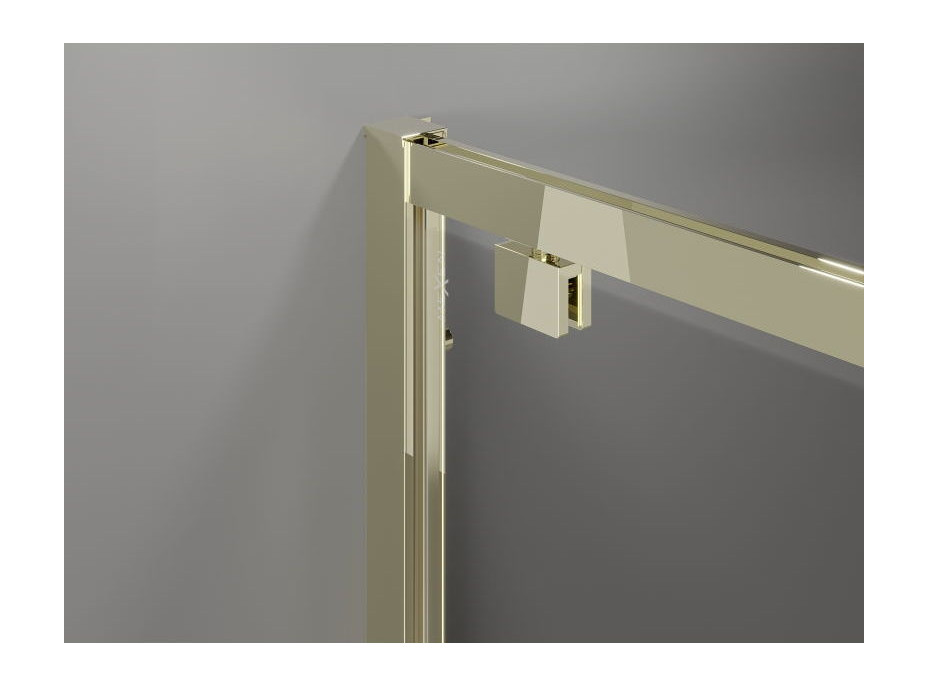Sprchové dvere MEXEN EXO pivotové 75 cm - číre - zlaté - 8181-075-000-50-00