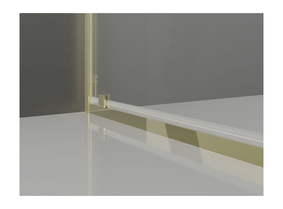 Sprchové dvere MEXEN EXO pivotové 95 cm - číre - zlaté - 8181-095-000-50-00