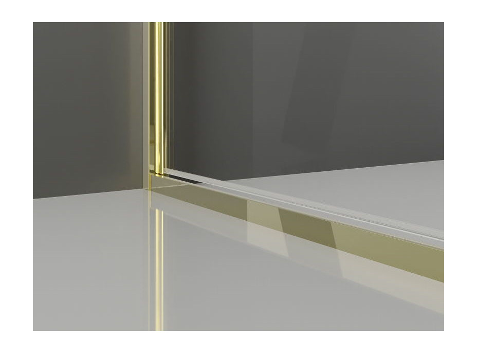 Sprchové dvere MEXEN EXO krídlové 60 cm - číre - zlaté - 817-060-000-50-00