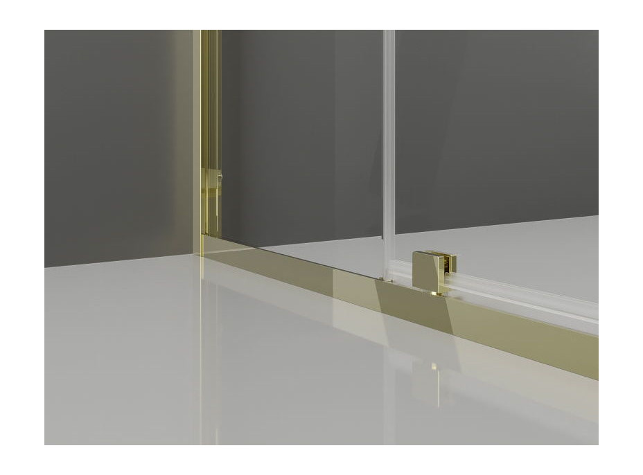 Sprchové dvere MEXEN EXO pivotové - dvojdielne - 135 cm - číre - zlaté - 819-135-000-50-00