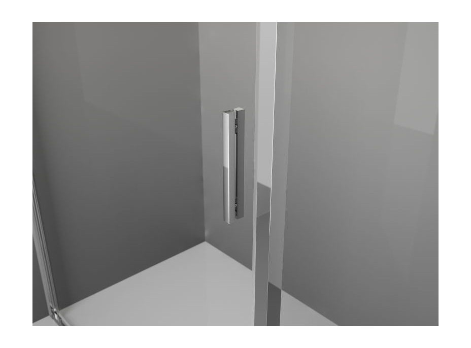 Sprchové dvere MEXEN EXO pivotové - dvojdielne - 135 cm - číre - chrómové - 819-135-000-01-00