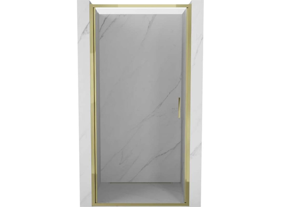 Sprchové dvere MEXEN EXO krídlové 80 cm - číre - zlaté - 817-080-000-50-00