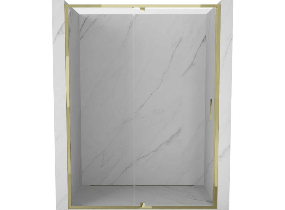 Sprchové dvere MEXEN EXO pivotové - dvojdielne - 135 cm - číre - zlaté - 819-135-000-50-00