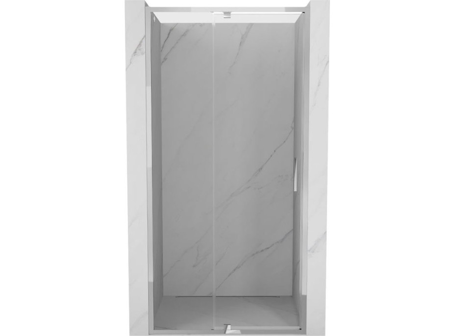 Sprchové dvere MEXEN EXO pivotové - dvojdielne - 125 cm - číre - chrómové - 819-125-000-01-00