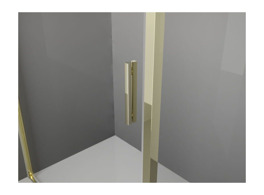 Sprchové dvere MEXEN EXO pivotové - dvojdielne - 100 cm - číre - zlaté - 819-100-000-50-00