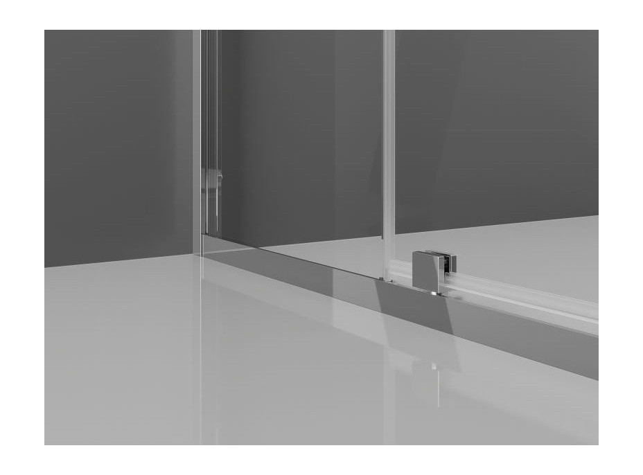 Sprchové dvere MEXEN EXO pivotové - dvojdielne - 125 cm - číre - chrómové - 819-125-000-01-00