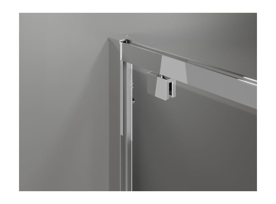 Sprchové dvere MEXEN EXO pivotové 65 cm - číre - chrómové - 8181-065-000-01-00