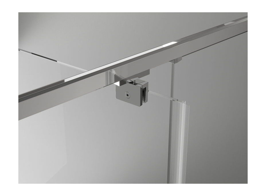 Sprchové dvere MEXEN EXO pivotové - dvojdielne - 125 cm - číre - chrómové - 819-125-000-01-00