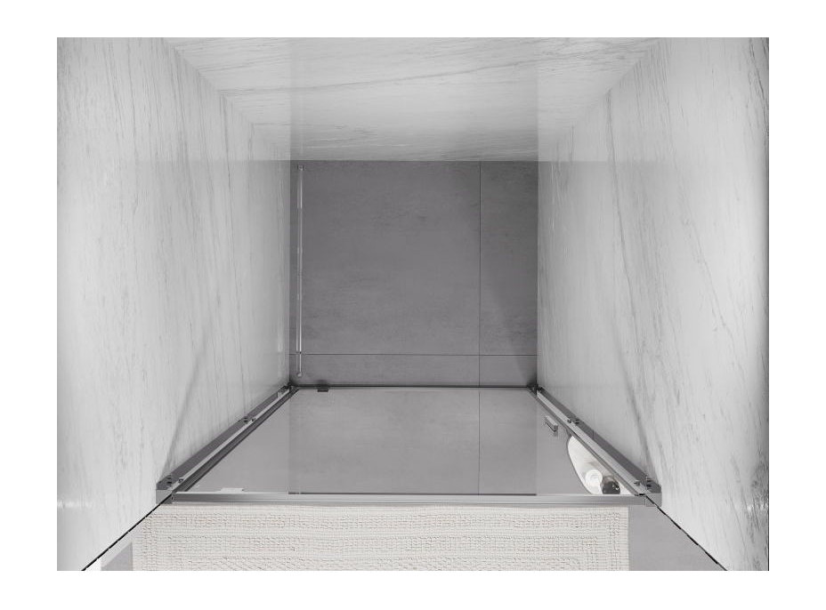 Sprchové dvere MEXEN EXO pivotové 70 cm - číre - chrómové - 8181-070-000-01-00