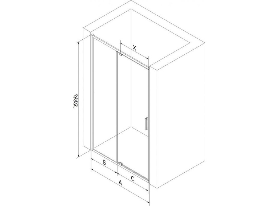 Sprchové dvere MEXEN EXO pivotové - dvojdielne - 100 cm - číre - zlaté - 819-100-000-50-00